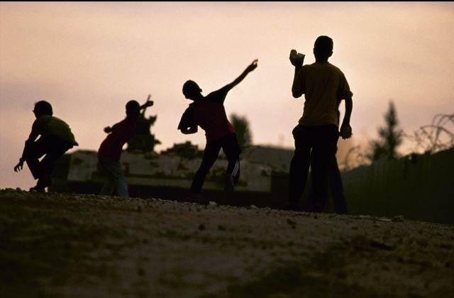 Slingshots at dusk — the al-Aqsa intifada